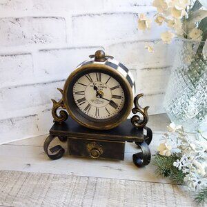 Checked Clock Bedside Table Courtly Clock Checked Mantle Clock Buffalo Check